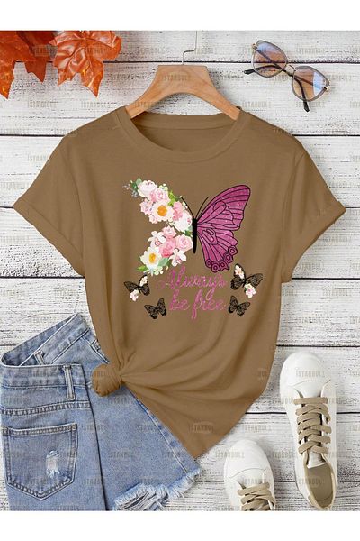 EFFRENATU Unisex Oversize χαριτωμένο μπλουζάκι με στάμπα