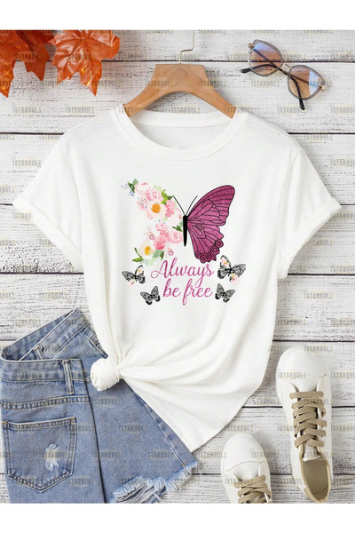 EFFRENATU Unisex Oversize Cute Printed T-shirt