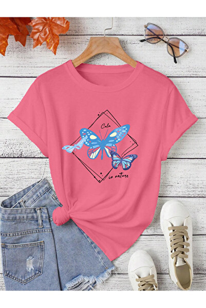 EFFRENATU Unisex Oversize Cute Printed T-shirt