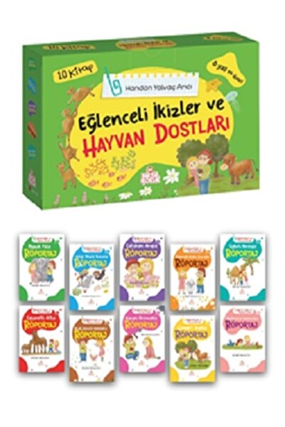 Nesil Çocuk Yayınları Fun Twins and Animal Friends - 10 Books Set - Ages 8 an...