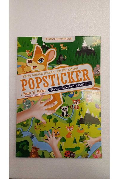 Gingko Forest Animals Popsticker - 1 Poster and 50 Stickers