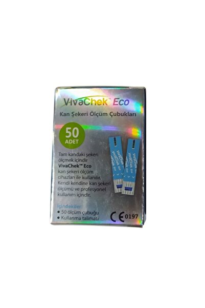 vivacheck 1 Kutu Vivachek Eko Kan Şekeri Test Çubuğu (50 Adet Strip)