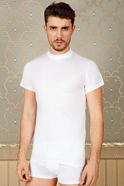 Anıl Κοντομάνικο βαμβακερό ύφασμα με λαιμόκοψη σε σχήμα Ο, βασικό εσώρουχο