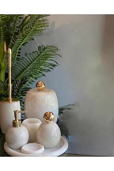 ege gross DEKORATİF DOĞAL BEYAZ OVAL   MERMER AKSESUAR DETAYLI 7 Lİ   MERMER ...