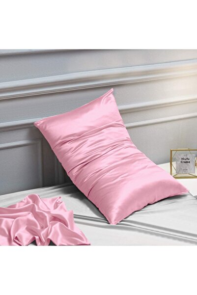 Tinybabyconcept 100% Silk Cotton Satin Pink Color Pillow Case 50x70cm 2 Pieces