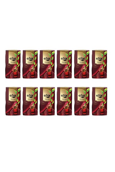 EFOR ÇAY Efor Tiryaki Siyah Dökme Çay 1.000 gr X 12 Adet