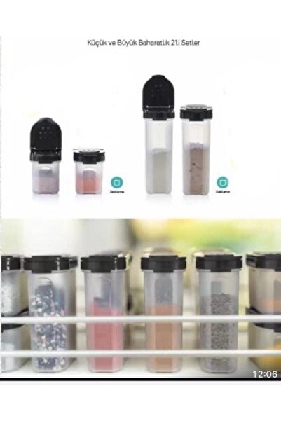 Tupperware Siyah Kapak Baharatcık Set