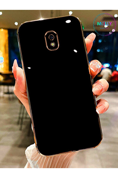 Molly Technology Samsung Galaxy J7 Pro İçin Siyah Kenarları Gold Detaylı Lüks...