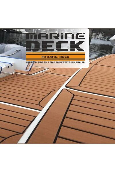 Marine Deck 1500*1000*6mm Kahverengi/siyah Marin Tipi Suni Tik Yapışkanlı Eva...