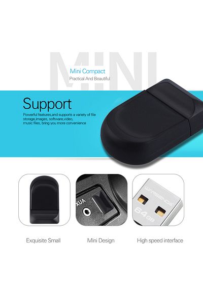 Choice WANSENDA Super Mini USB Flash Drive Waterproof Pendrive 64GB 32GB 16GB 8GB 4GB Real Capacity USB ...