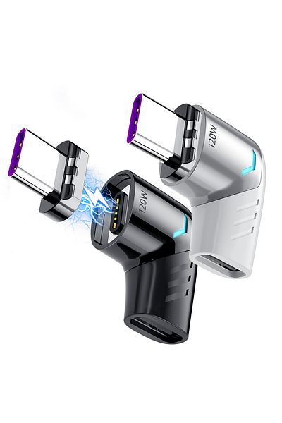 Choice 120 واط USB C إلى نوع C محول مغناطيسي شحن سريع USB نوع C محول المغناطيس كابل مغناطيسي Ri...