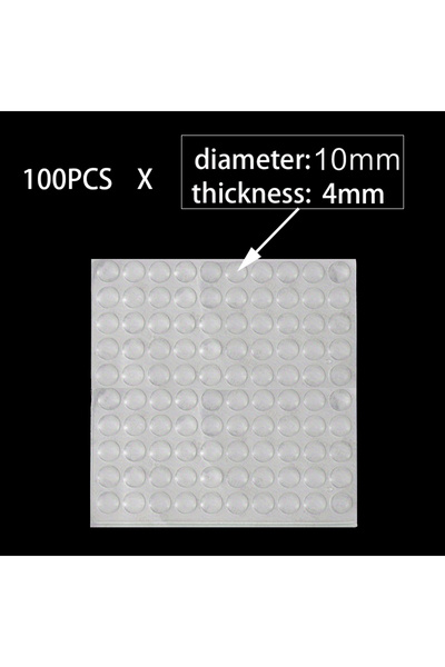 Choice 100 Pcs Soft Silicone Rubber Anti-Slip Bumper Feet Pads Damper Buffer ...