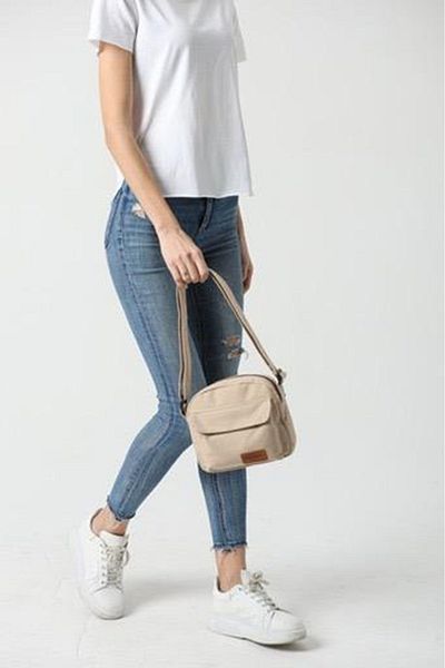 KIRASE Geantă de umăr și crossbody Unigue din pânză acoperită pentru femei