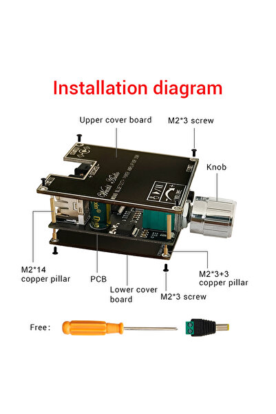 Genel Markalar ZK-301B 30W Mono Audio Amplifier Board Module Bluetooth 5.3 with True Wireless TWS to Box Power A...