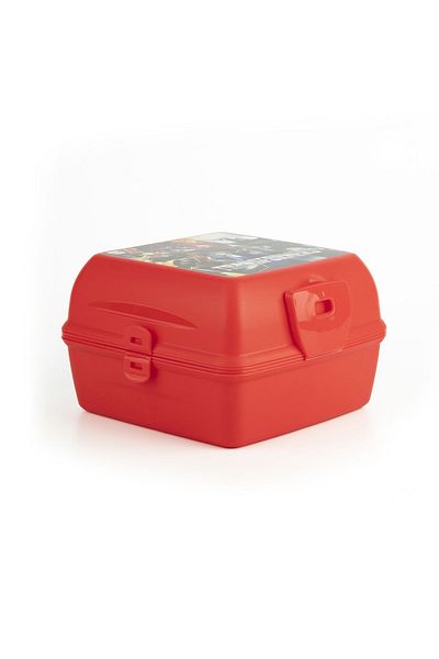 ME TEAM TRANSFORMERS STORAGE CONTAINER SCHOOL FEEDING BOX RED 23663