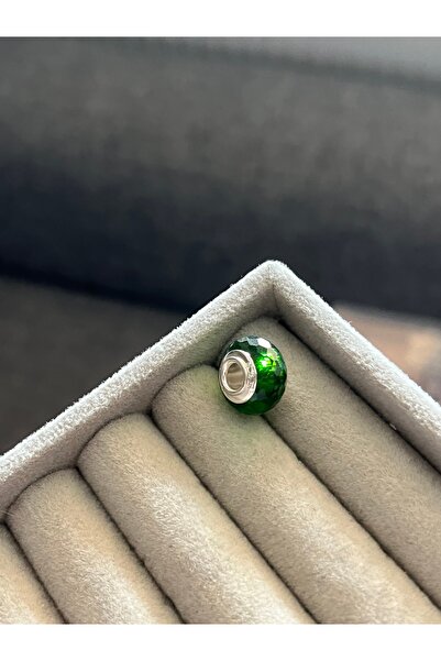 asaf Petek kesimli murano charm | gümüş kaplama