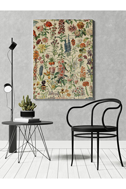 RUGSMODERN Kanvas Tablo Floral Temalı Karma Çiçek Gül Desenli