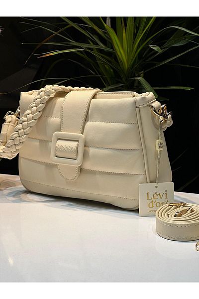 Levidor Levidor Special Color Combination Faux Leather Shoulder Bag - Hand and Arm Detail