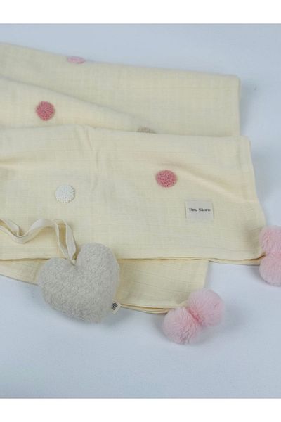 Tiny Polka Dot Muslin Baby Blanket