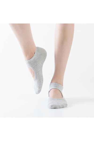 Choice Backless Non-slip Fitness Pilates Socks Cotton Women Sport Yoga Socks ...