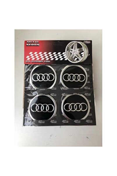Audi Jant Göbeği-yapıştırma-sitcker-( 59mm Ölçü)-4 Adet-
