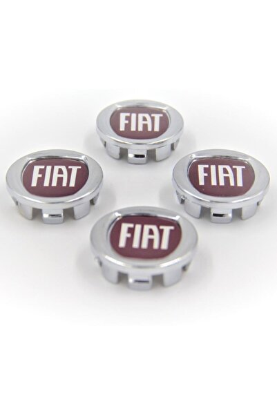 Fiat Krom-kırmızı 43mm Orjinal Tip Jant Göbeği