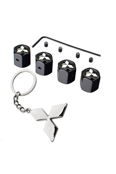 GARDENAUTO غطاء صمام ميتسوبيشي لانسر آمن ضد السرقة وسلسلة مفاتيح