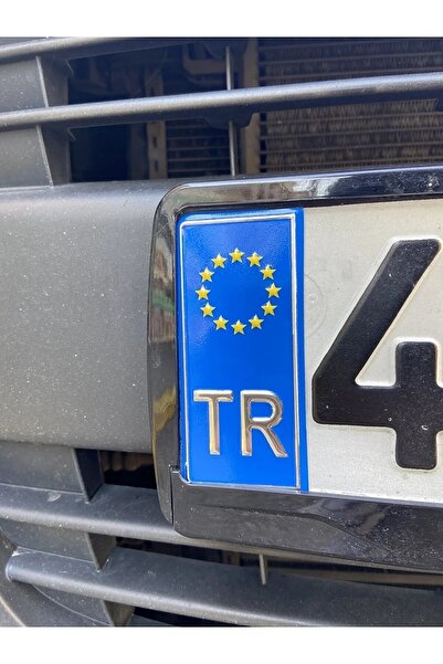 GARDENAUTO Tr Plate Chrome Sticker Set of 2 - Türkiye Plate Chrome Sticker - Türkiye Plate Chrome