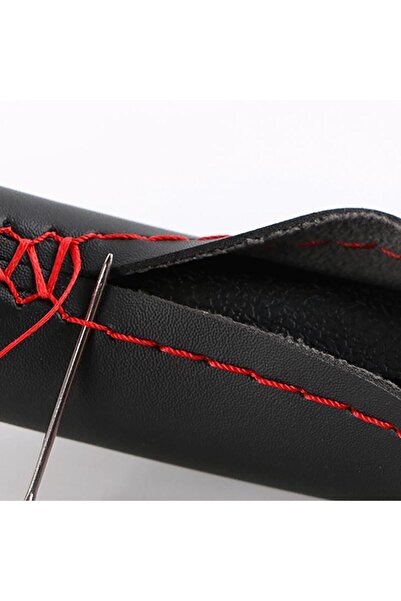 GARDENAUTO Renault R 19 Deri Direksiyon Kılıfı A Kalite Düz Model Kırmızı Renk