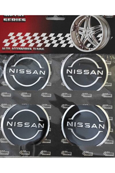 3D Nissan Alüminyum Yapıştırma Jant Göbeği 4'lü 60mm