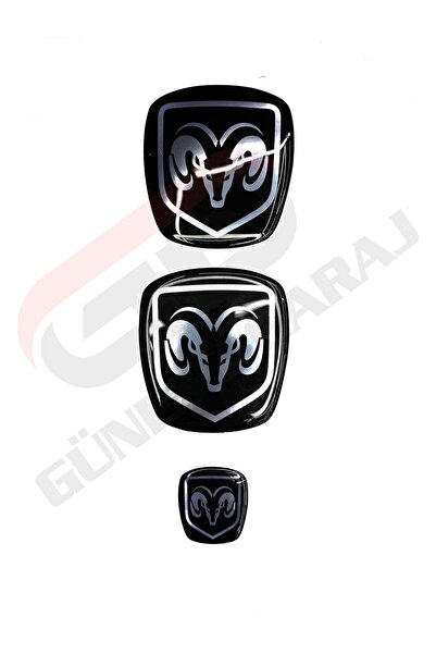 GÜNEŞLİ GARAJ Fiat Egea Sedan Dodge Logo Arma Set (3'lü)