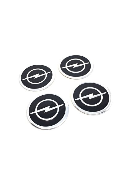 GARDENAUTO Opel Jant Göbeği Alüminyum Sticker Yapıştırma 60mm 4'lü Set