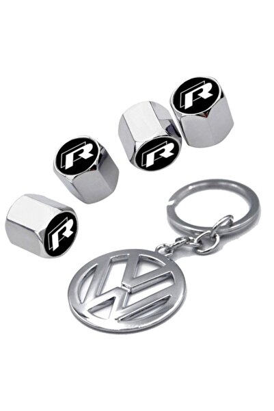 GARDENAUTO غطاء صمام بلون الكروم لسيارة فولكس فاجن باسات Cc بعد 2012 مع شعار ...