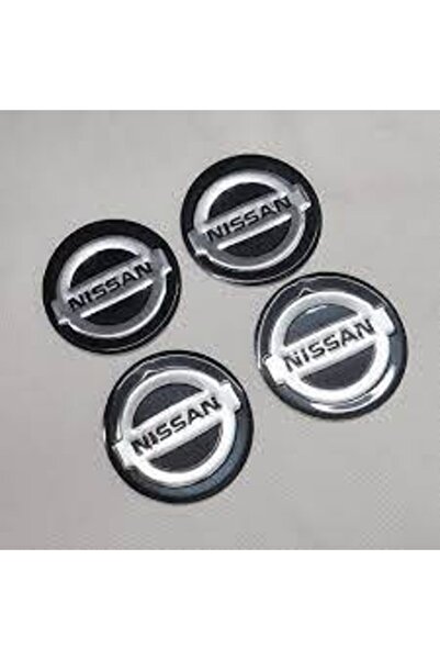 YED Jant Göbeği Arma Nissan 60mm Alüminyum 4lü Set Siyah Çerçeveli