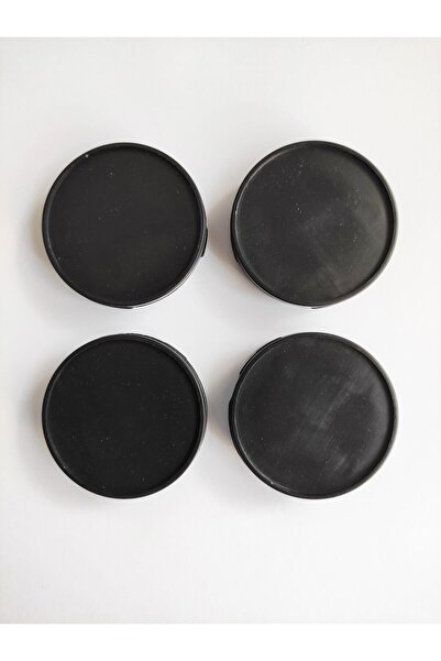 GARDENAUTO Düz Siyah Cms Jant Göbeği Jant Arması 55mm