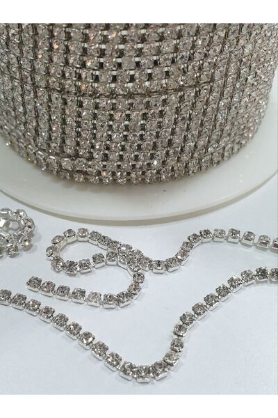 CRYSTALSHOP Каменна лента - Ss8 (2 мм) Сребърен корпус (10 метра)