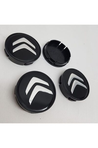 YED Jant Göbeği Citroen 58/55 (55mm Yuva) 4'lü Set Siyah