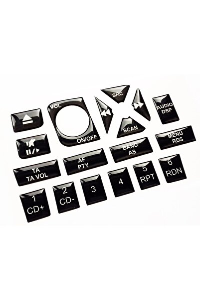 Volstore Tape Keypad Fiat Palio Piano Black After 2006 Glossy Black