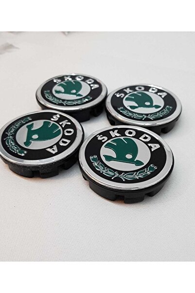 Skoda Jant Göbeği 55/52 (52mm Yuva) 4'lü Set Yeşil