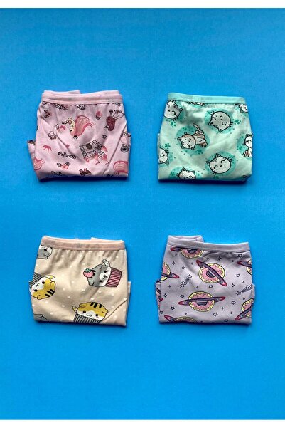 VicTroy Pantaloni scurti pentru fete din bumbac, cu imprimeu mixt, 5 piese - Chiloți