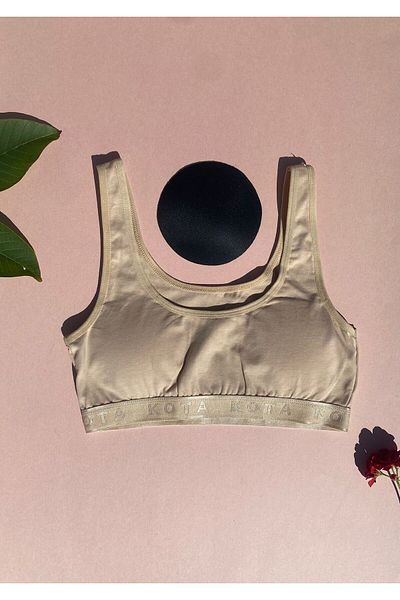 VicTroy 2-Piece Skin Color Thick Strap Bustier-Half Undershirt with Removable Pad