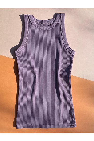 VicTroy Halter Collar 2-Piece Cotton Black and Plum Under Shirt Rescue Women Camisole Singlet 64V62