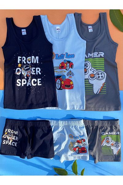Freya Boutique Set de pantaloni scurți pentru atleți cu imprimeu variabil de culoare albastră pentru băiat Vic-troy 10f22