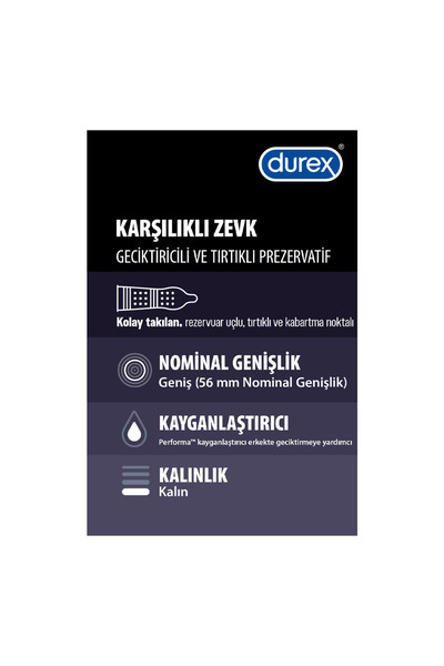 Durex Karşılıklı Zevk 10'lu Prezervatif