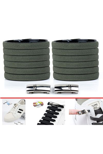 AiryFooT 100 Cm Khaki Elastic Magnet Shoelaces