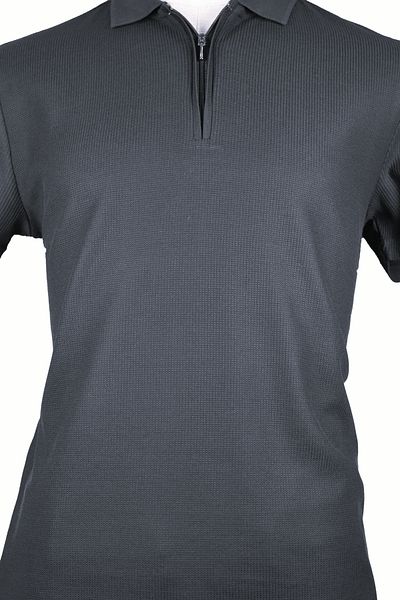 Nehir 241500207   - Black Zippered P. Collar T-Shirt