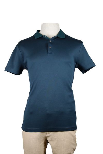 Nehir 241500305   Nehir - Green P. Collar Snap T-Shirt