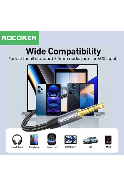 Choice Rocoren Audio Cable 3.5 mm Male to Male Aux Cable for Phone Headphone Car MP3 Speaker Computer...