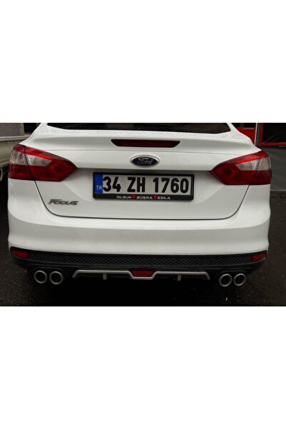 Universal Ford Focus 3 Sedan Difüzör 4 Egzoz Çıkışlı Arka Tampon