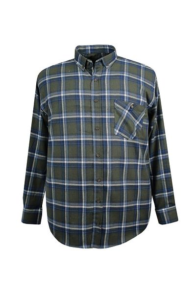 marufshop Ανδρικό βαμβακερό πουκάμισο Ξυλοκόπος Plus Size 125 Weight - Μακρυμάνικο